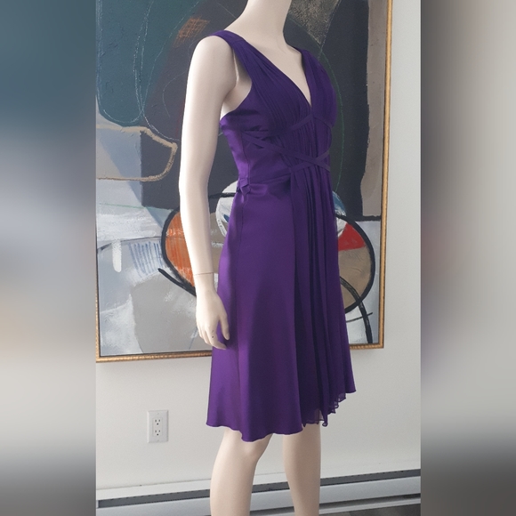 Dina Bar-El | Silk Dress with Wrap Tie - Picture 2 of 14